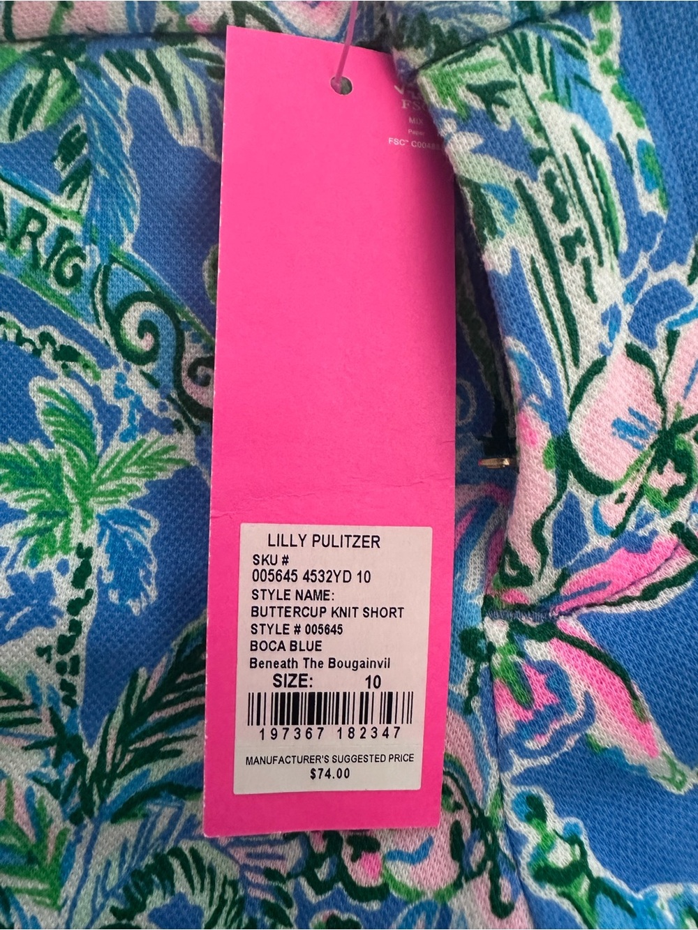 NWT Lilly Pulitzer Boco Blue Buttercup Shorts - Picture 4 of 4